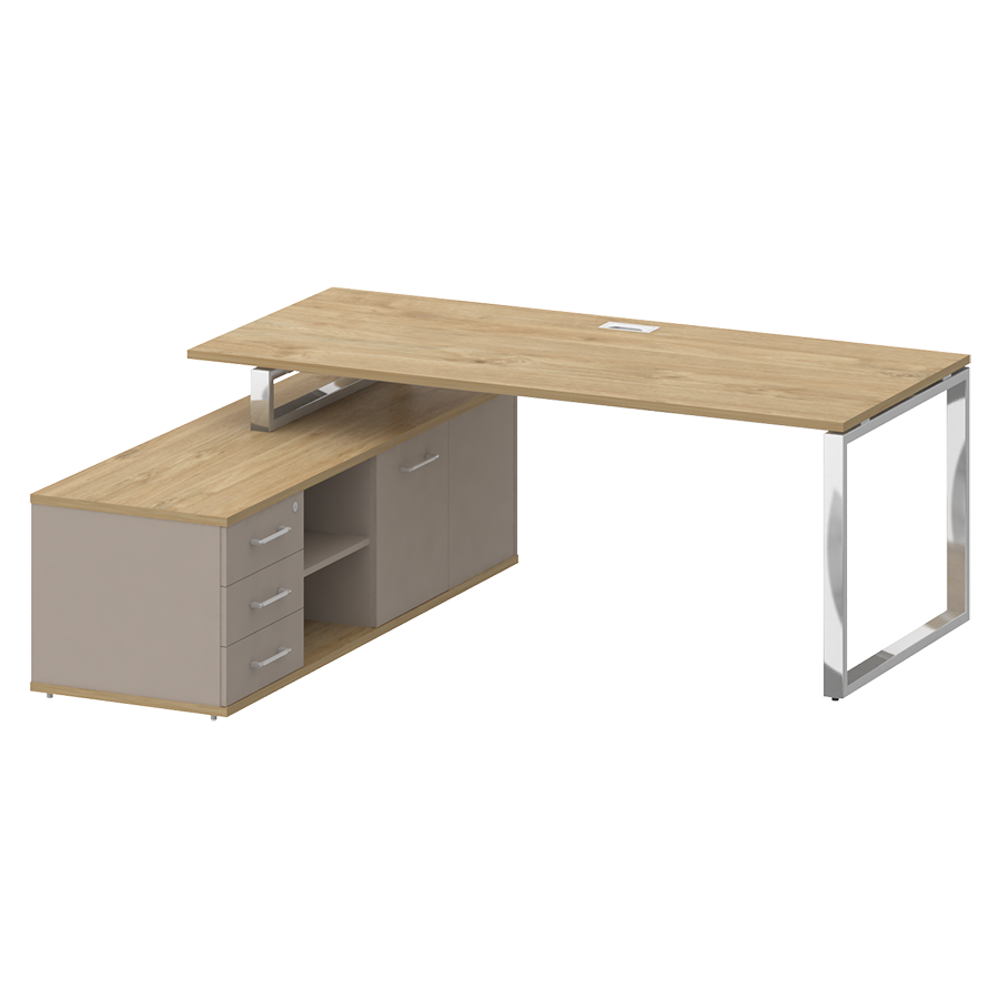 Стол руководителя SK.SRG-200 (L) левый (с опорной греденцией)