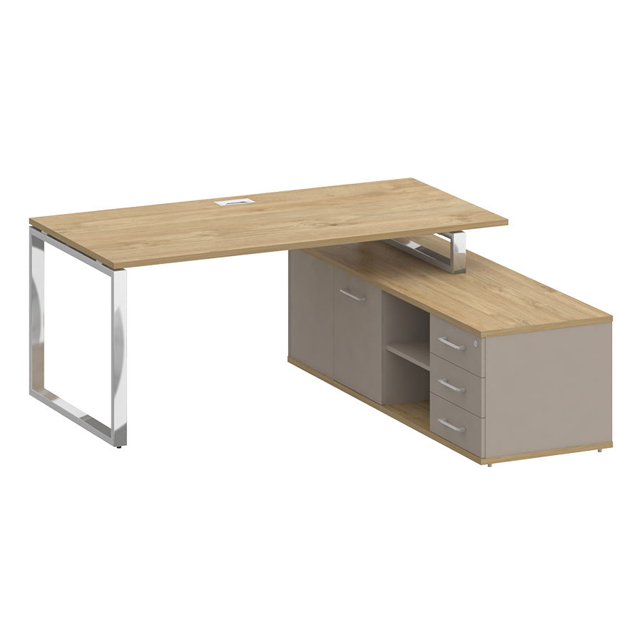 Стол руководителя SK.SRG-180 (R) правый (с опорной греденцией)