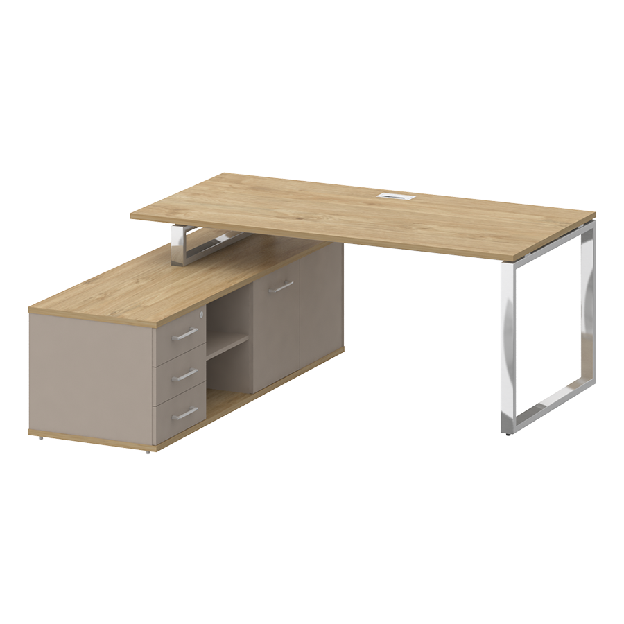 Стол руководителя SK.SRG-180 (L) левый (с опорной греденцией)