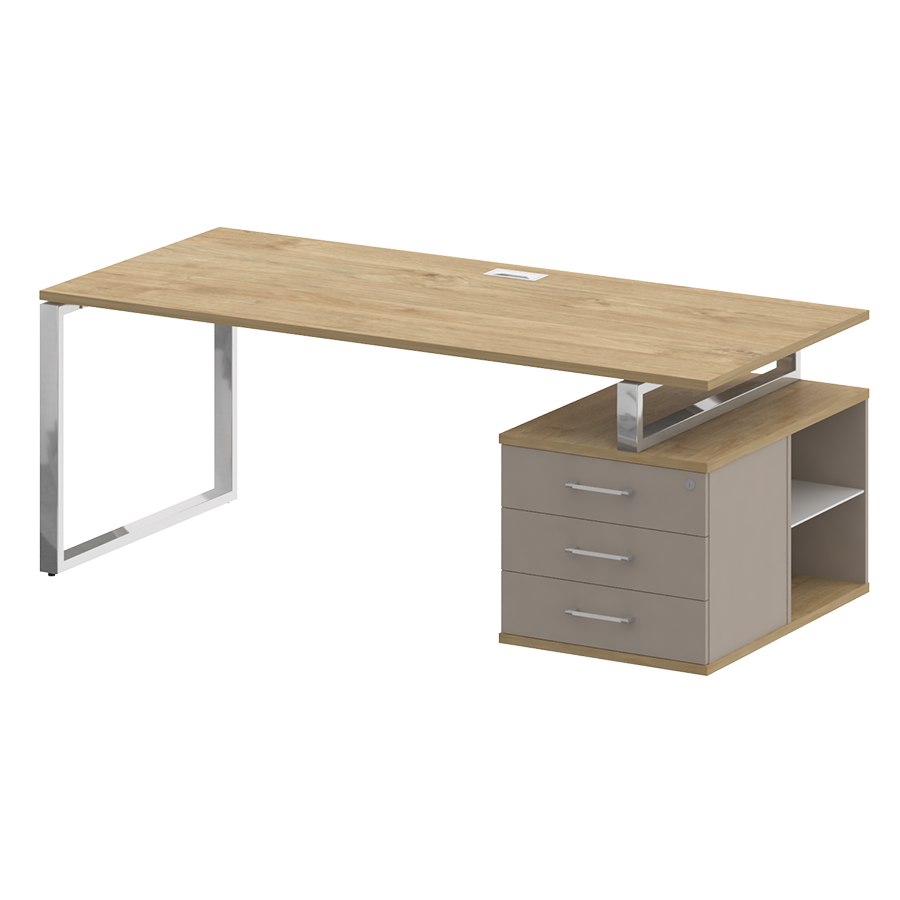 Стол руководителя SK.SRT-200 (R) правый (с опорной тумбой)