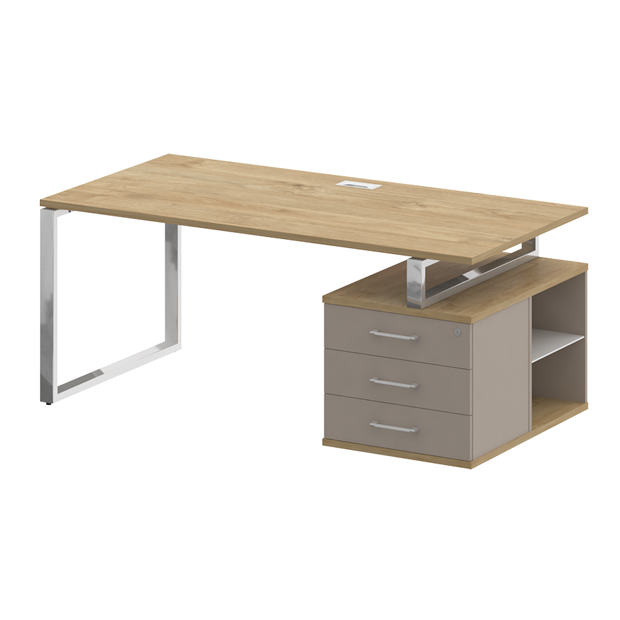 Стол руководителя SK.SRT-180 (R) правый (с опорной тумбой)