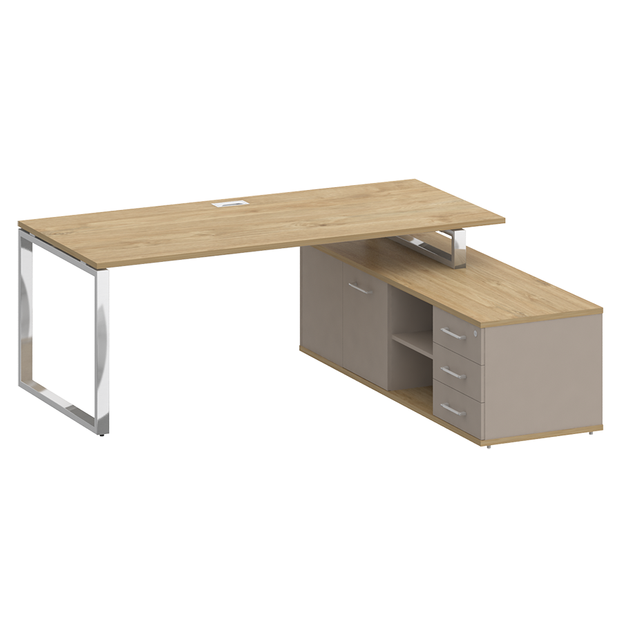 Стол руководителя SK.SRG-200 (R) правый (с опорной греденцией)