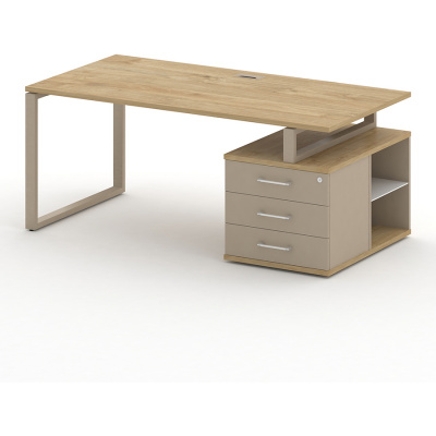 Стол руководителя SK.SRT-180 (R) правый (с опорной тумбой)