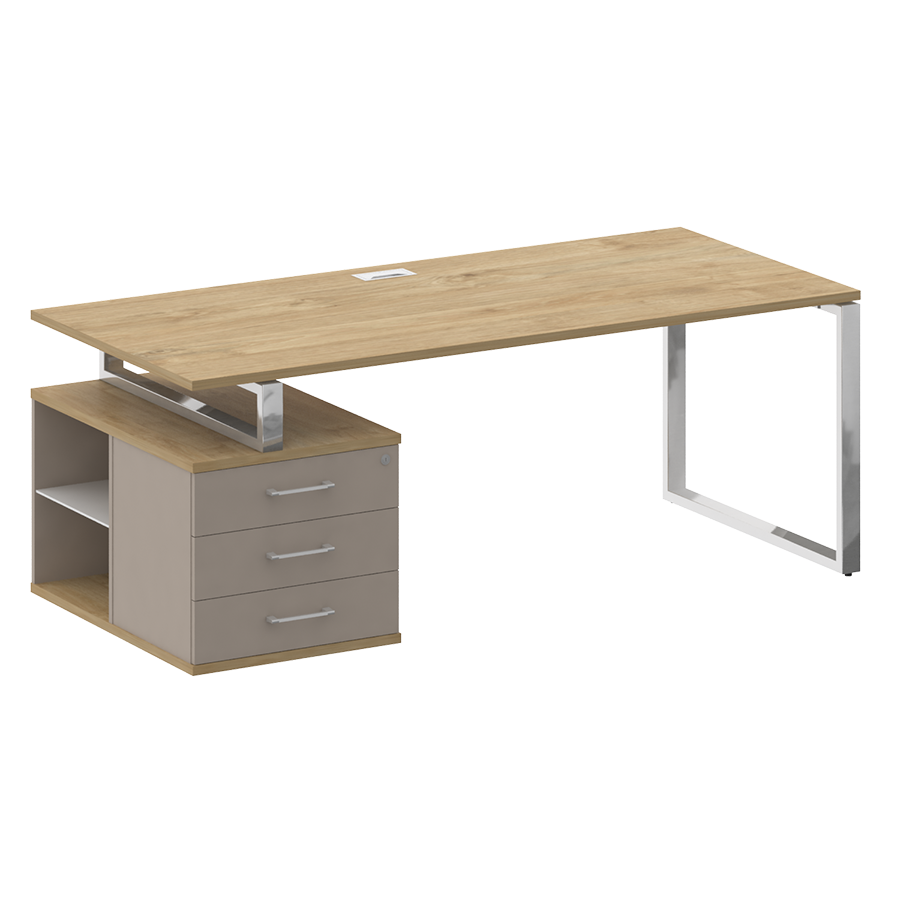 Стол руководителя SK.SRT-200 (L) левый (с опорной тумбой)