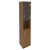 Шкаф высокий узкий правый (1 низкая дверь ЛДСП, 1 низкая дверь стекло) А.СУ-1.4 П