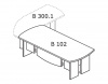 Стол офисный для руководителя В 102 Стол офисный для руководителя В 102