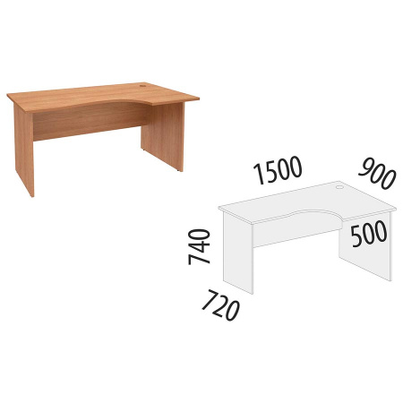 Стол письменный правый 61.21