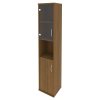 Шкаф высокий узкий левый (1 низкая дверь ЛДСП, 1 низкая дверь стекло) А.СУ-1.4 Л