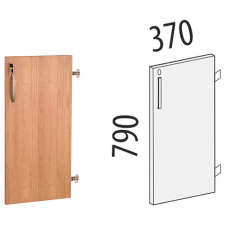 Дверь ЛДСП 2 секции с замком правая 61.68 Дверь ЛДСП 2 секции с замком правая 61.68