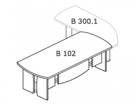 Стол офисный для руководителя В 102 Стол офисный для руководителя В 102