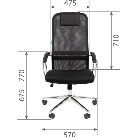 Офисное кресло CHAIRMAN 612 хром