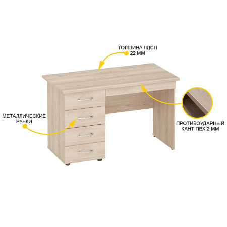 Стол с ящиками 64.110 (левый/правый) Стол с ящиками 64.110 (левый/правый)