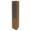 Шкаф высокий узкий левый (1 низкая дверь ЛДСП, 1 средняя дверь стекло) А.СУ-1.2 Л