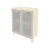 Шкаф низкий широкий (стекло в раме) KST-3.2R