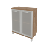 Шкаф низкий широкий (стекло в раме) KST-3.2R
