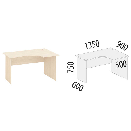 Стол эргономичный правый 40.47