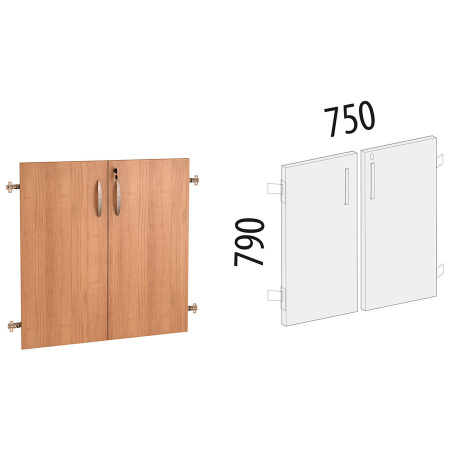 Двери ДСП на 2 секции с замком 61.59