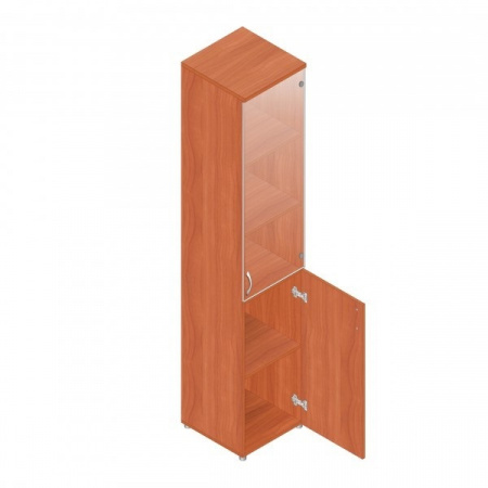 Шкаф для документов узкий с комбинированными дверями Р.П-2СБ