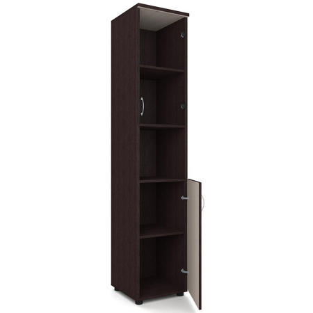 Шкаф для документов узкий с комбинированными дверями и нишей Р.П-4СТ