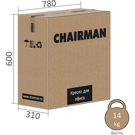 Кресло CHAIRMAN CH563 БП черный