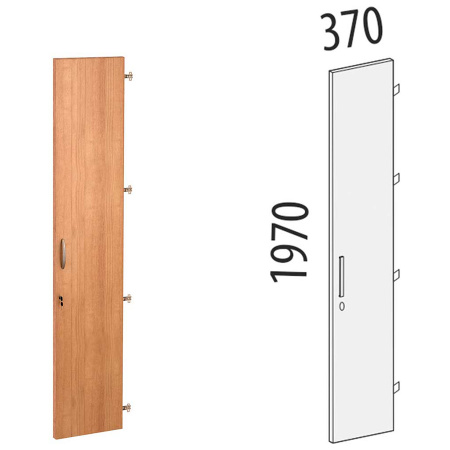 Дверь ЛДСП на 5 секций с замком правая 61.66 Дверь ЛДСП на 5 секций с замком правая 61.66