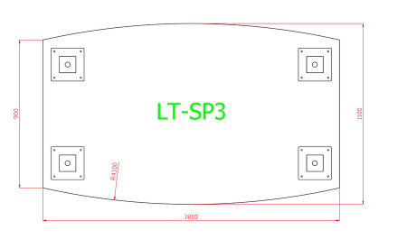 Стол переговорный (опоры - нерж.сталь) M-LT.SP-3 Стол переговорный (опоры - нерж.сталь) M-LT.SP-3